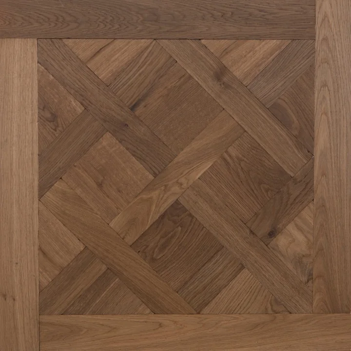 Ceviz Versailles panel parke, çerçeve içinde çapraz kafes deseni