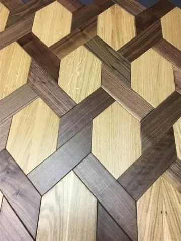 Meşe ve ceviz örgülü petek marküteri deseni