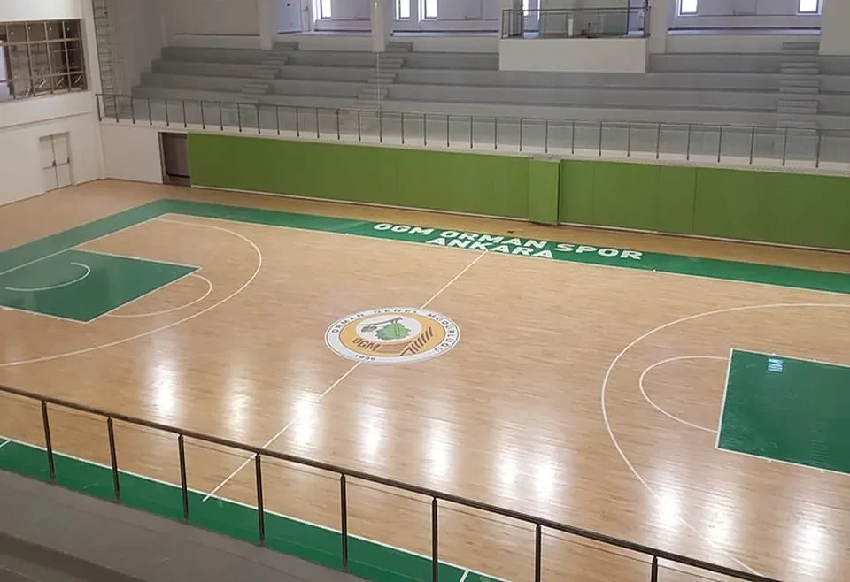 Orman Bakanlığı Spor Salonu, spor parke uygulaması